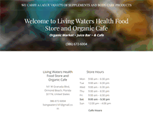 Tablet Screenshot of livingwatersstore.com